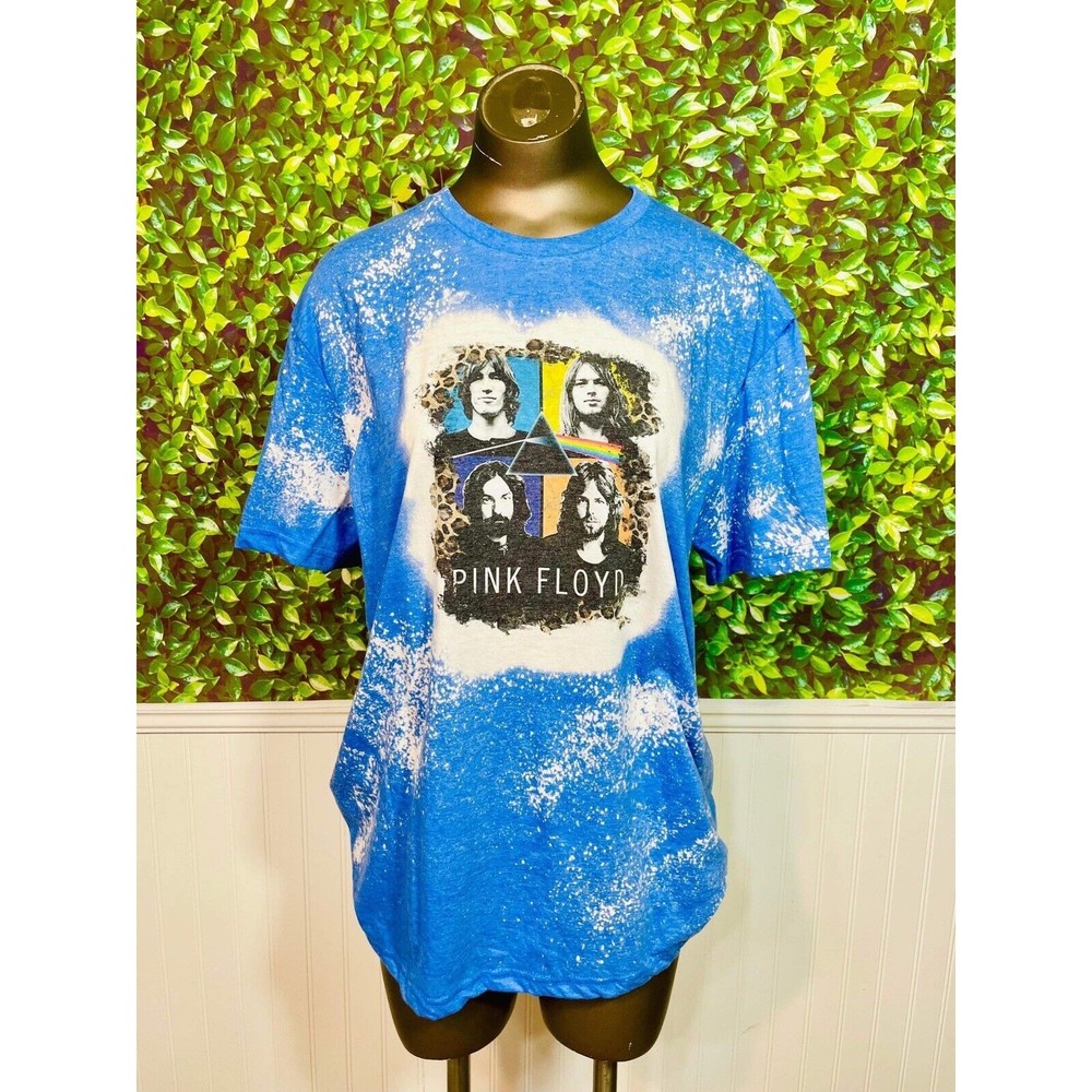 Brand New Unisex Plink Floyd Custom Bleached T-shirt Size Large Super Cool